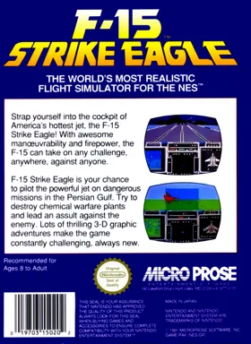 F-15 Strike Eagle (Europe) box cover back